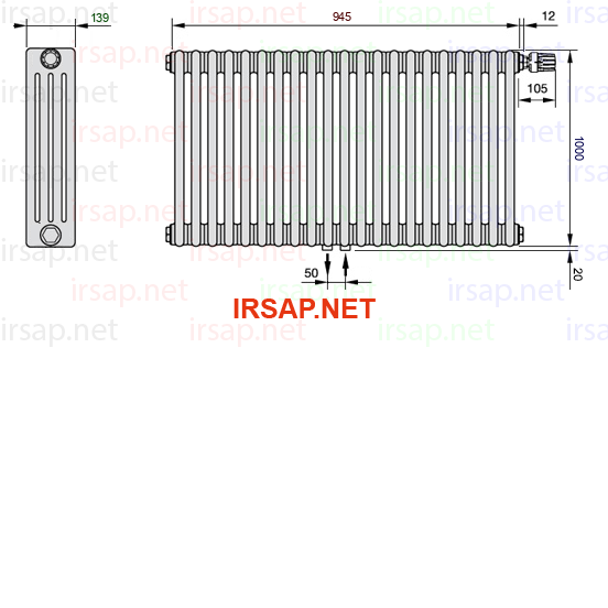 Радиатор IRSAP Tesi 41000/21 T52 CL 01